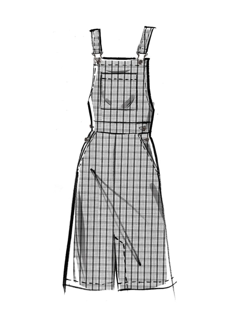 Sewing Pattern for Womens Dress, Womens Overalls, Denim Jumper, Overall ...
