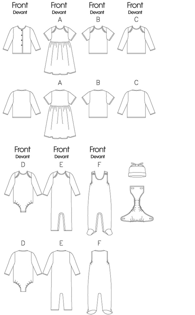 Sewing Pattern for Baby Jacket Dress Tops Romper Diaper - Etsy