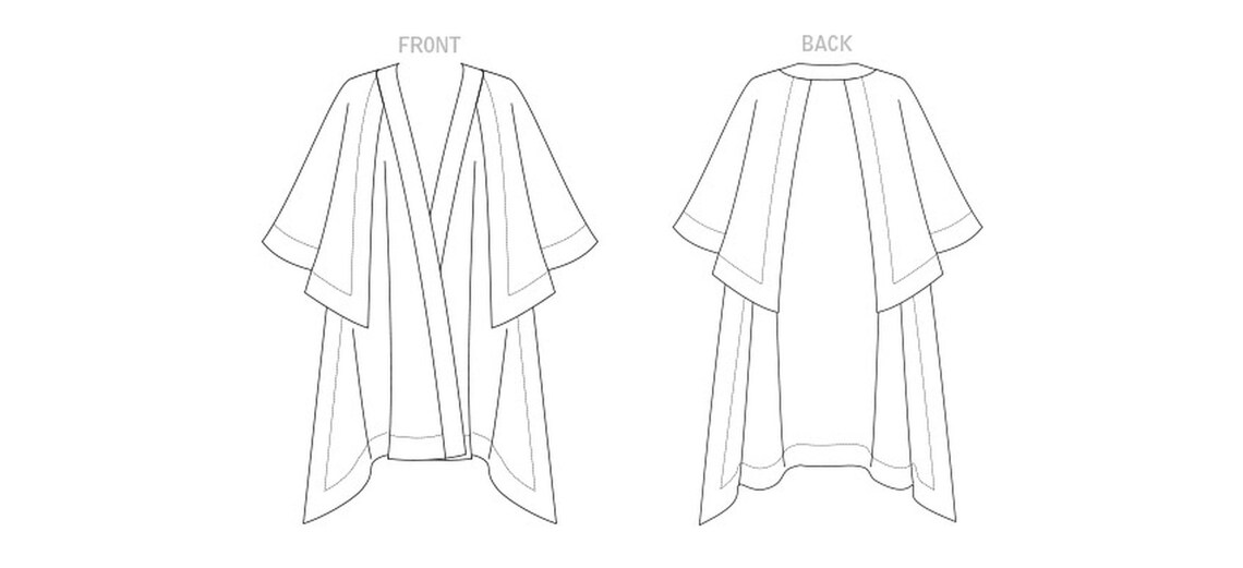 Vogue Sewing Pattern for Womens Cape Jacket, Open Front Jacket, Coat ...