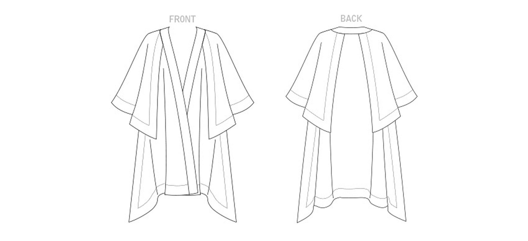 Vogue Sewing Pattern for Womens Cape Jacket Open Front Etsy