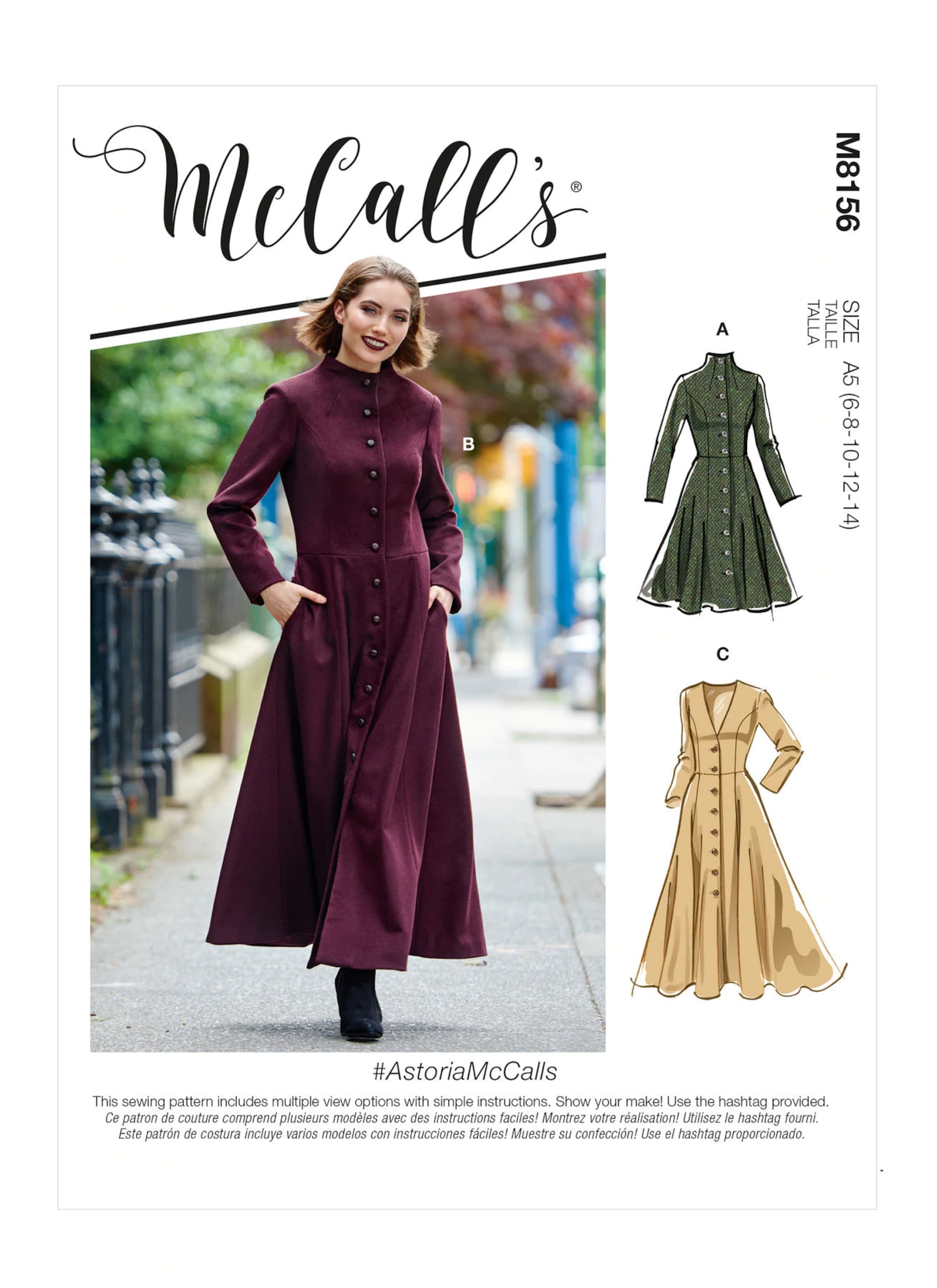 Sewing Pattern for Womens Princess Seam Jacket, Button Front Jacket ...