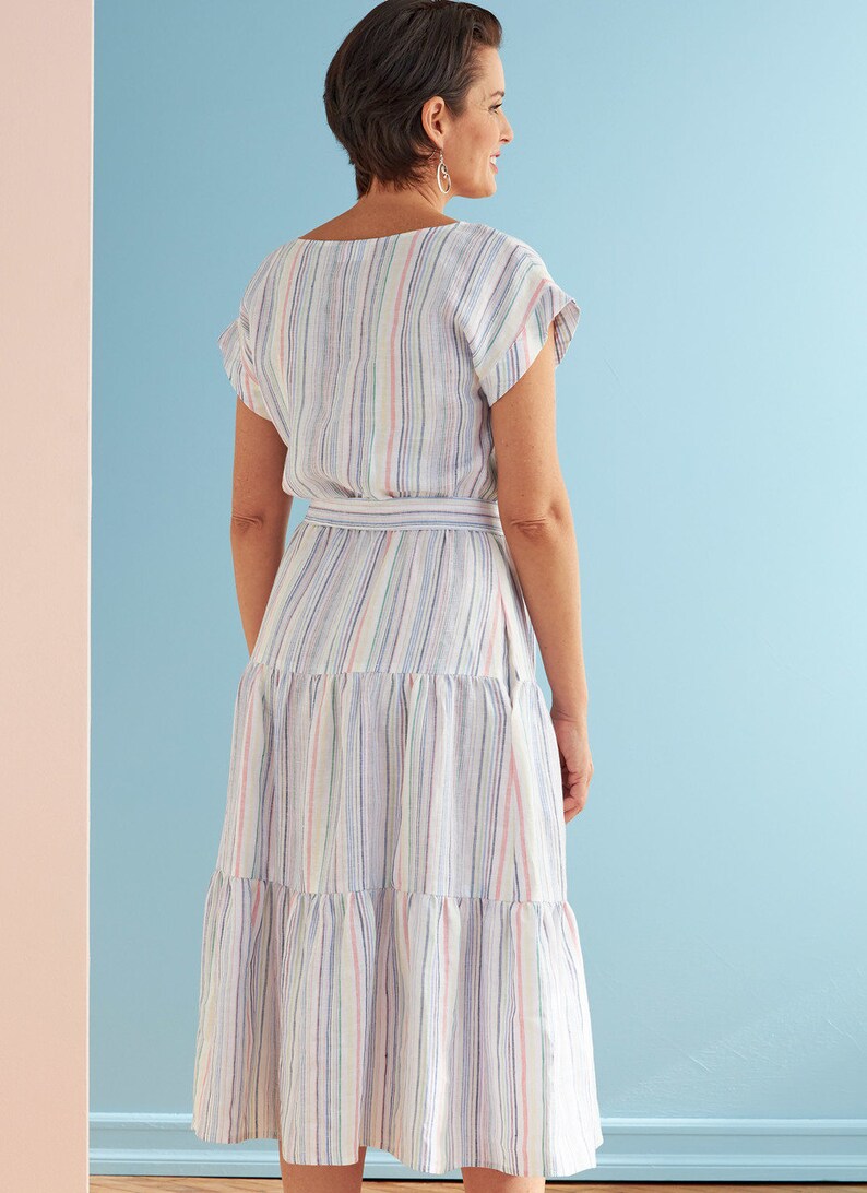 Easy Sewing Pattern for Womens Dress, Tiered Dress, Summer Dress, Midi ...