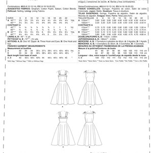 Sewing Pattern for Women's Dress, Vintage Style Dress with Petticoat, Fit and Flare Dress, Size 6-14 and 14-22, McCalls 7599, Uncut FF image 7