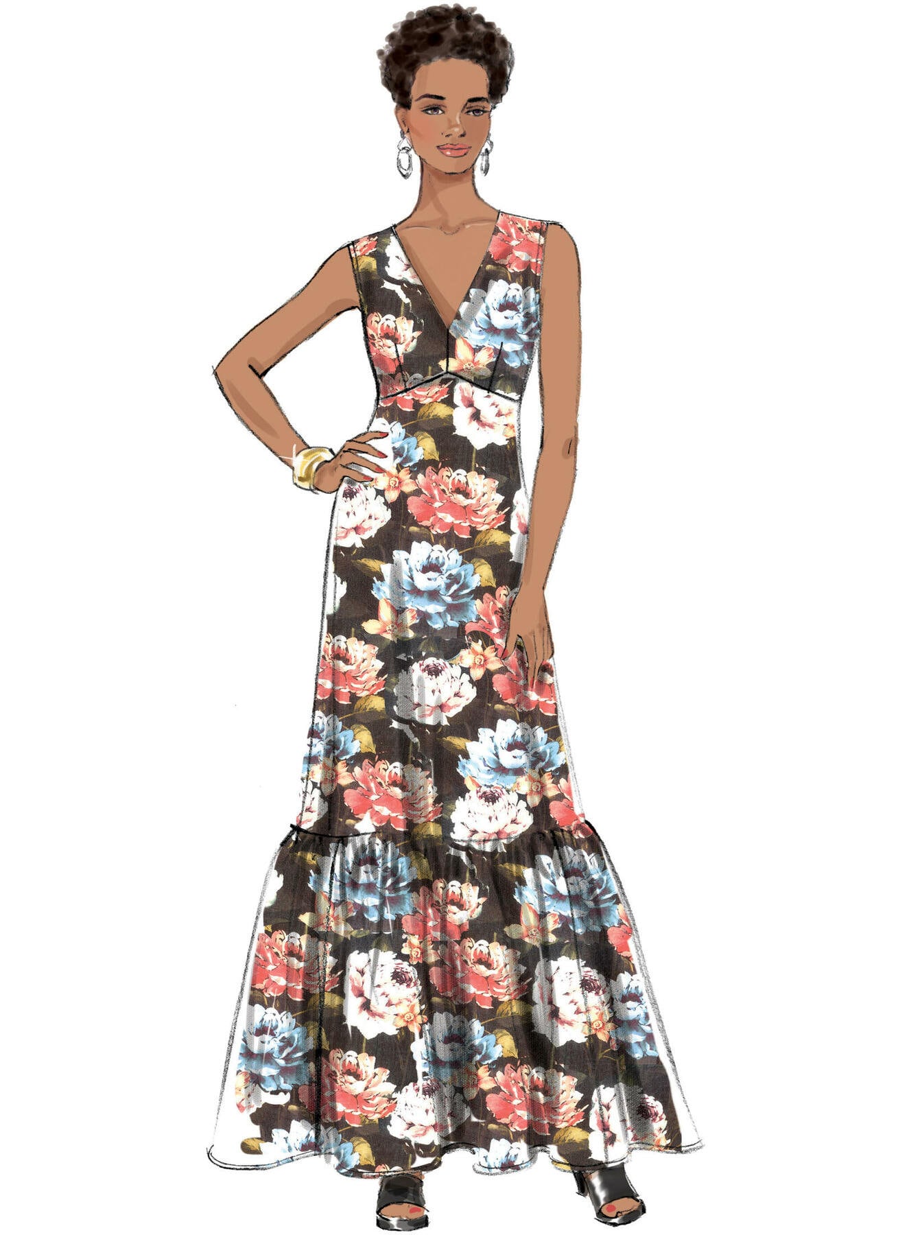 Easy Sewing Pattern for Womens Dress, Tiered Dress Pattern, Summer ...