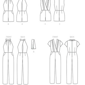 Easy Sewing Pattern for Womens Jumpsuit and Romper Halter - Etsy