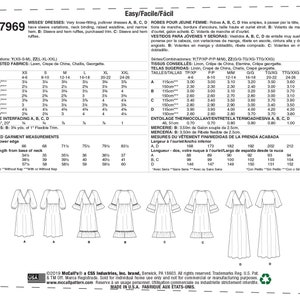 Sewing Pattern for Womens Dress, Summer Dress, Maxi Dress Pattern, V Neck Dress, McCall's 7969, Size XS-M and L-XXL, Uncut FF image 9