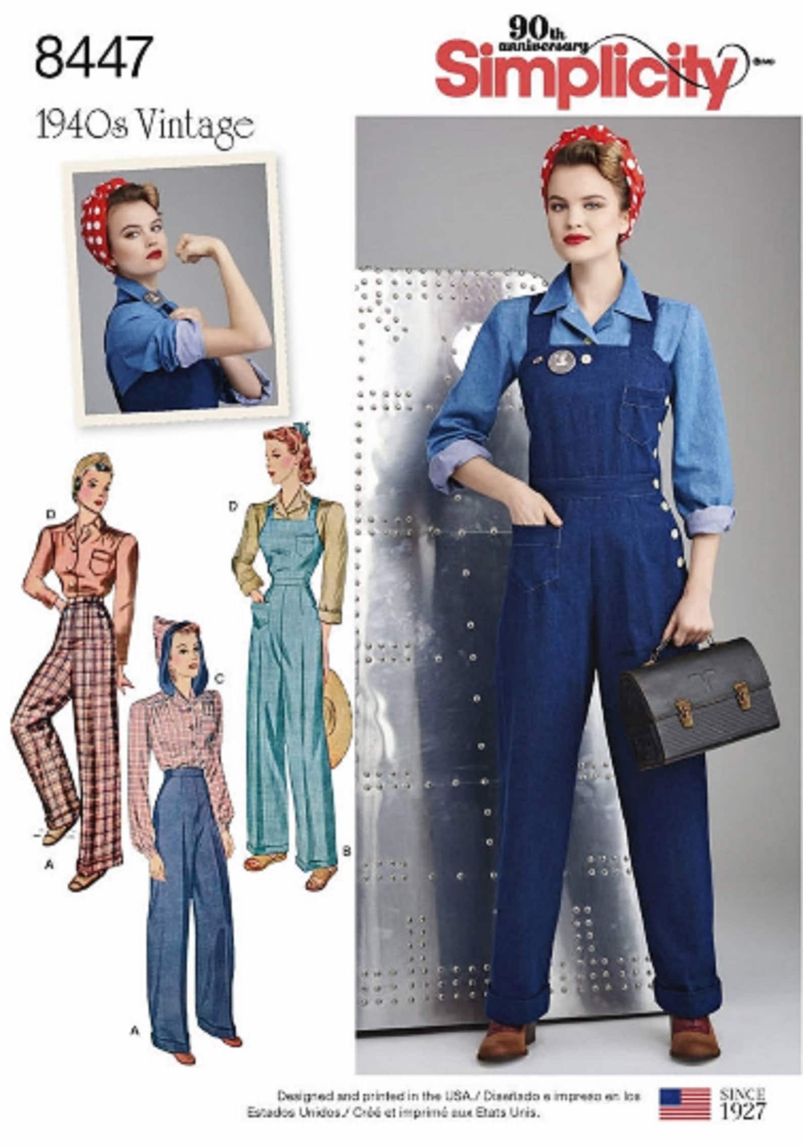 Sewing Pattern for Womens Overalls, Pants, and Tops, Apron Back ...
