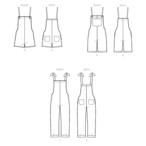 Sewing Pattern for Womens Overalls, Romper Pattern, Tie Shoulder Jumpsuit, Learn to Sew McCalls 8204, Size XS-M and L-XXL, Uncut FF image 7