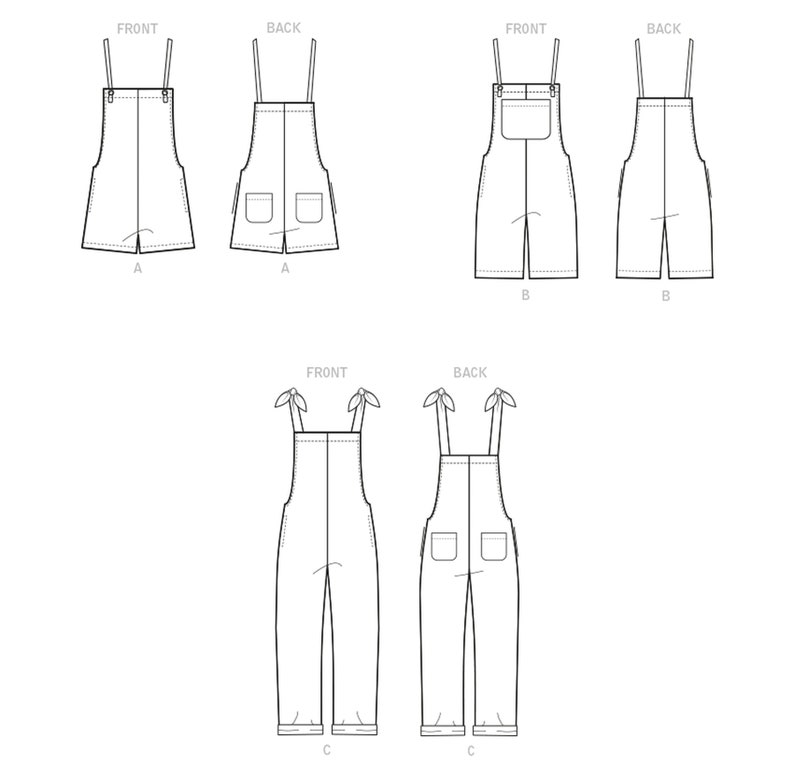 Sewing Pattern for Womens Overalls, Romper Pattern, Tie Shoulder Jumpsuit, Learn to Sew McCalls 8204, Size XS-M and L-XXL, Uncut FF image 7