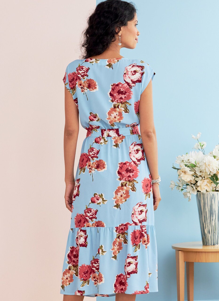 Easy Sewing Pattern for Womens Dress, Tiered Dress, Summer Dress, Midi ...