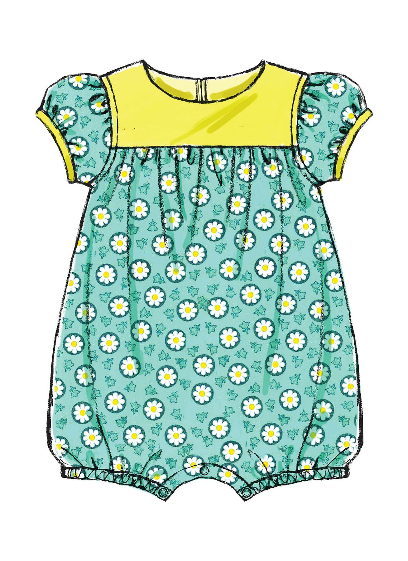 Sewing Pattern for Newborn Baby Rompers, Newborn Baby Clothing, Infant ...