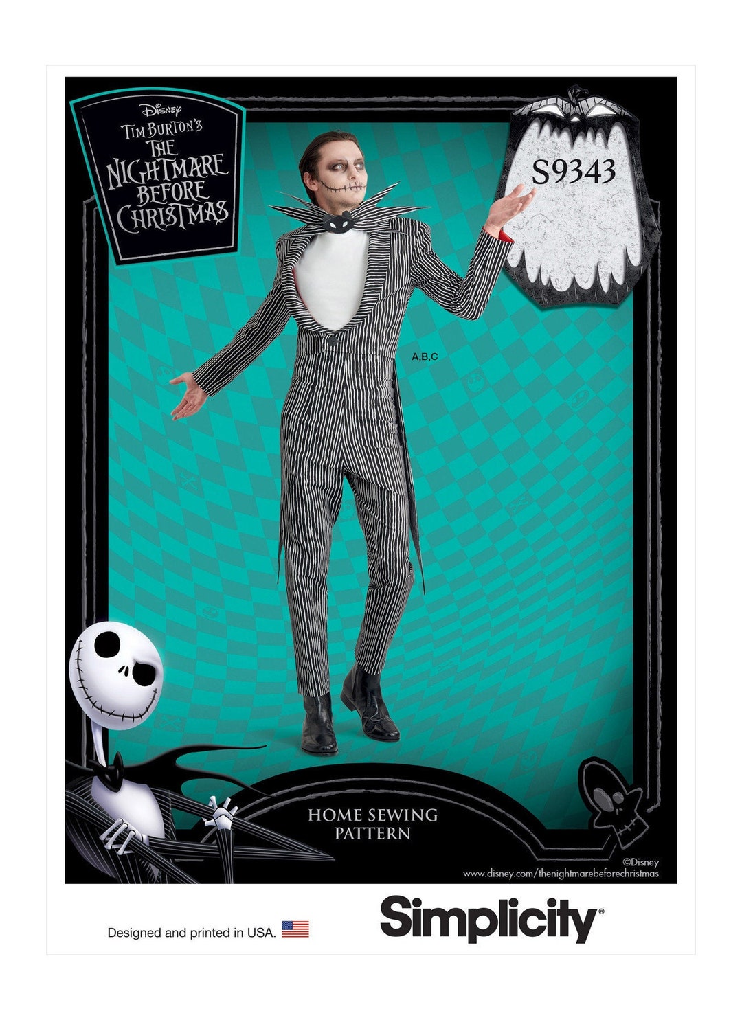 Sewing Pattern for Mens Costume, Mens Cosplay Costume, Costume Jacket and Pants, Simplicity 9343