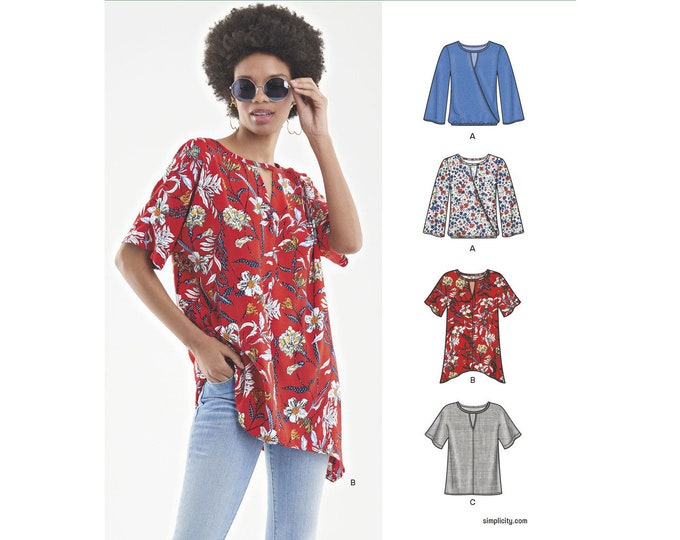 Patterns For Tops Easy Sewing Pattern for Women's Tops, Pullover Tops, Womens Tunic ...