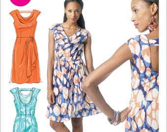 Sewing Pattern for Women's Dress, Cowl Neck Dress, Summer Dress, Sleeveless Dress, Fit and Flare Dress, McCalls 6507, Size 14-22, Uncut FF