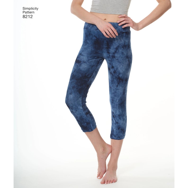 Sewing Pattern for Womens Knit Leggings, Activewear Leggings, Exercise