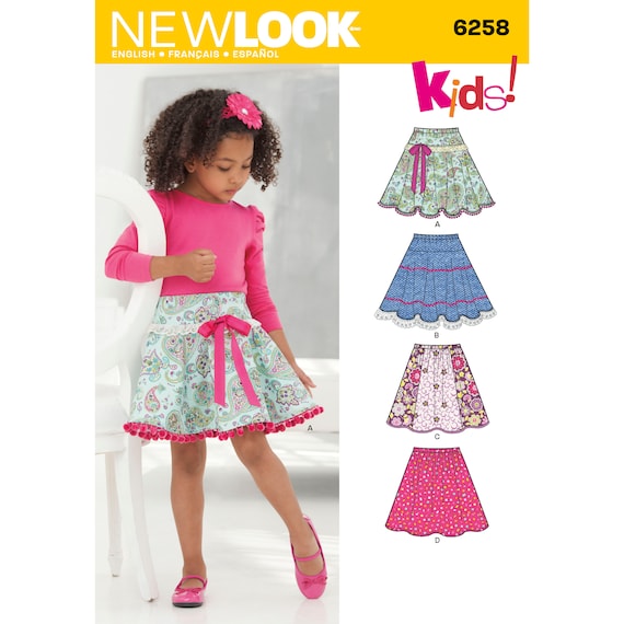 Sewing Pattern for Girls Skirts, Girls Flared Skirt, Circle Skirt