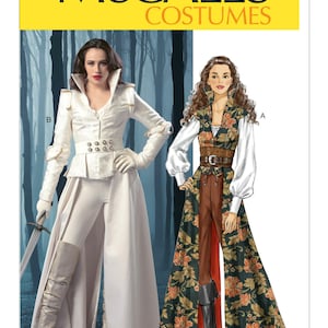 Sewing Pattern for Women's Pirate Cosplay Costume, Steampunk, Corset, Floor Length Jacket, McCalls 6819, Size 6-14 14-22, Uncut FF