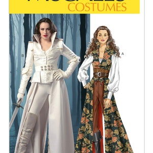 Sewing Pattern for Women's Pirate Cosplay Costume, Steampunk, Corset, Floor Length Jacket, McCalls 6819, Size 6-14 14-22, Uncut FF