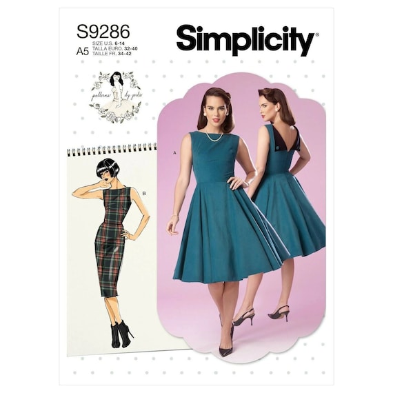 Easy Sewing Pattern for Women's Dress, Formal Dress, Fit and Flare Dress, Cocktail Dress, Size 6-14 14-22, Simplicity 9286, Uncut - Etsy Israel Easy Sewing Pattern for Women's Dress, Formal Dress, Fit and Flare Dress, Cocktail Dress, Size 6-14 14-22, Simplicity 9286, Uncut - Etsy Israel