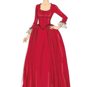 Sewing Pattern for Womens 18th Century Dress Costume, Cosplay ...