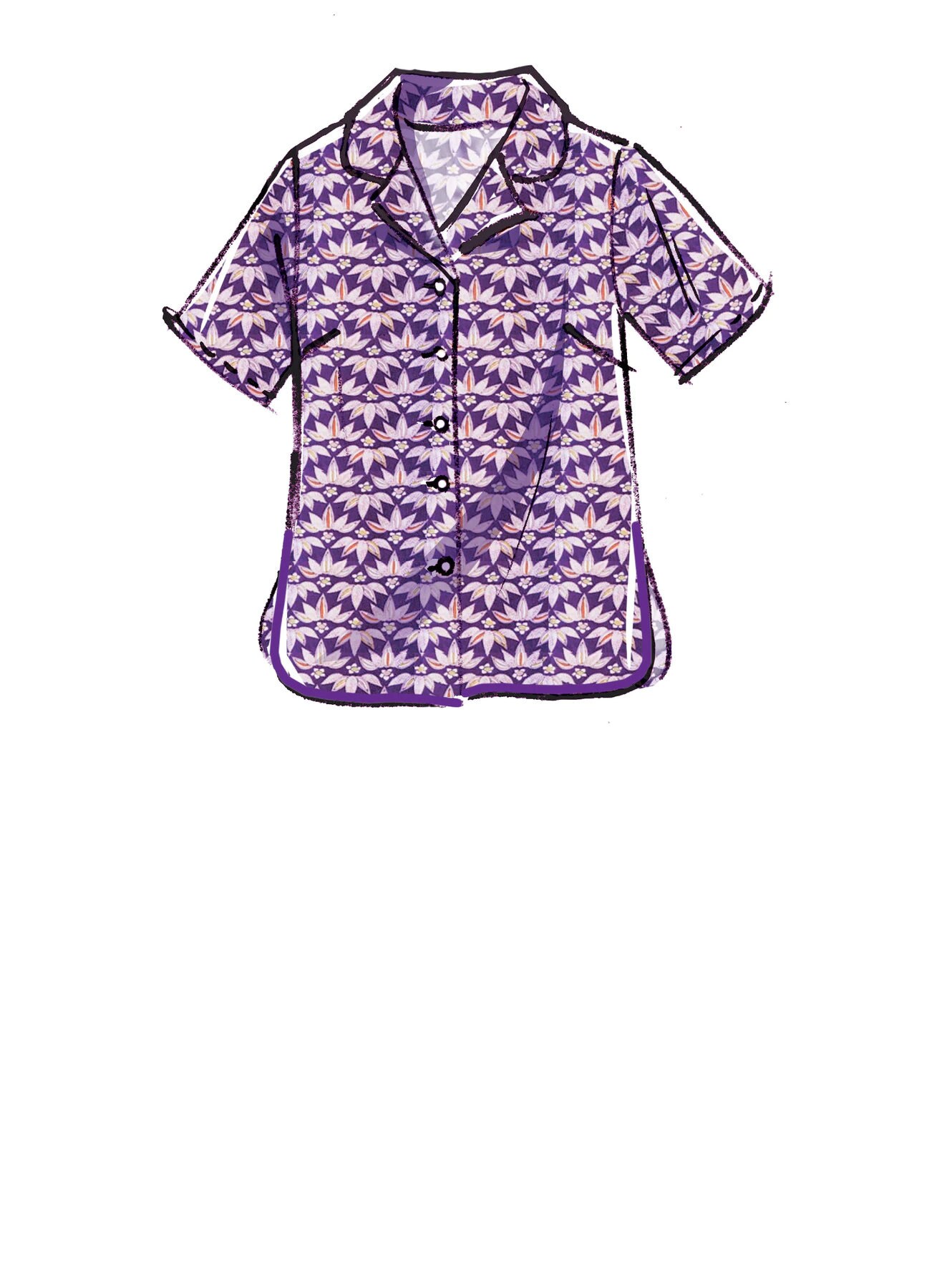 Sewing Pattern for Women's Pajamas and Robe Pajama Top - Etsy