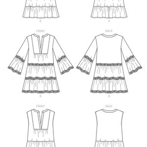 Easy Sewing Pattern for Womens Dress, Tiered Dress Pattern, Summer ...
