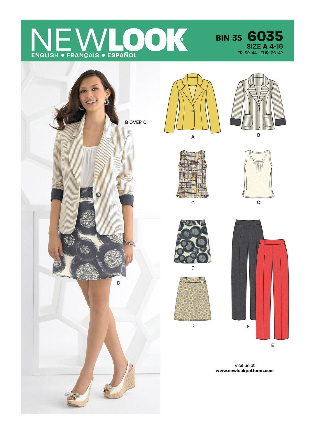 Sewing Pattern for Women's Tops, Pants, Jacket, and Skirt, Blazer ...