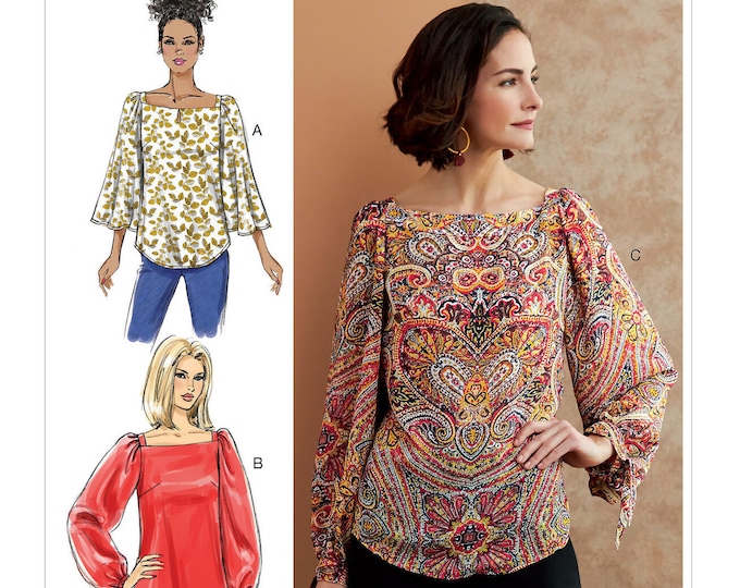 Sewing Pattern for Women's Tops, Womens Tunic, Long Sleeve Tops ...