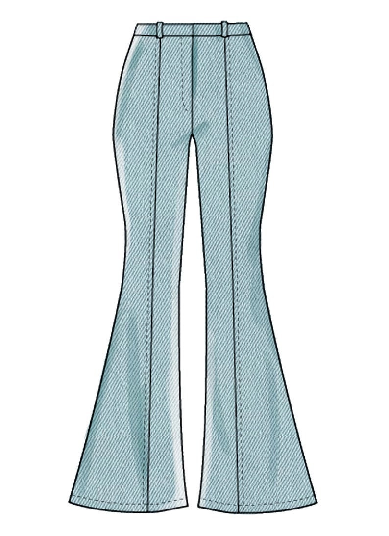 Sewing Pattern for Womens Bell Bottom Jeans, Denim Jeans, 70s Jeans ...