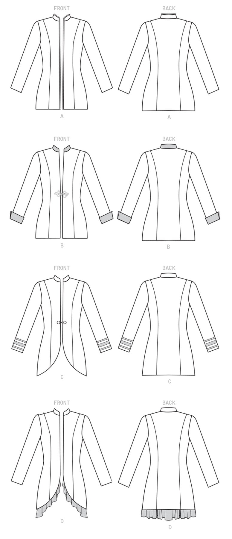 Sewing Pattern for Womens Jacket, Fitted Jacket, Lined Jacket Pattern ...