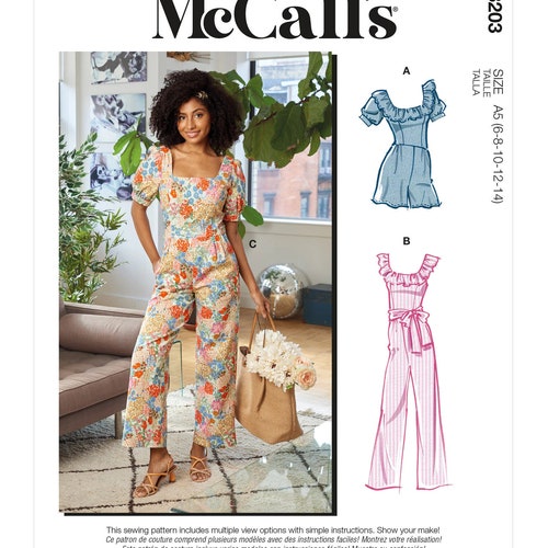 Sewing Pattern for Womens Jumpsuit and Romper Pattern Mccalls - Etsy