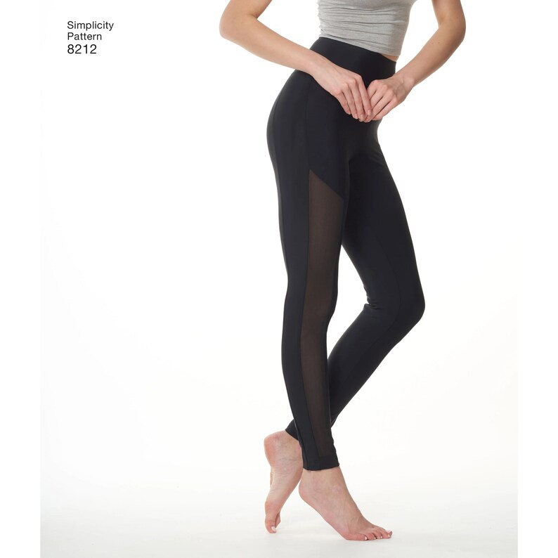 Sewing Pattern for Womens Knit Leggings, Activewear Leggings, Exercise