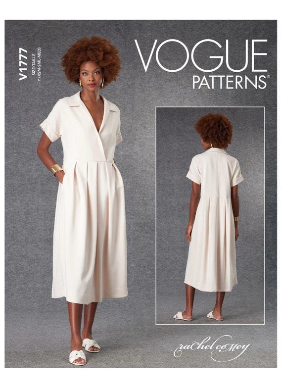 Patron de couture Vogue pour robe femme robe pull patron de robe chemise robe d ete Vogue 1777 taille XS M et L XXL FF non coupe Etsy Canada