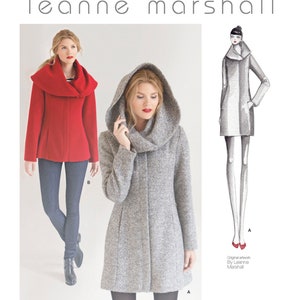Easy Sewing Pattern for Women&#39;s Jackets, Hooded Jacket, Lined Jacket, Winter Coat, Simplicity 1254 0468, Size 4-12 14-22, Uncut FF