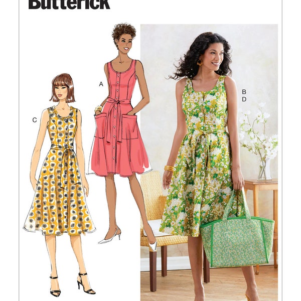 Button Front Dress Pattern Etsy