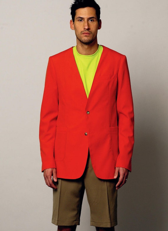 Vogue Sewing Pattern for Men's Blazer Jacket, Shorts, and Pants