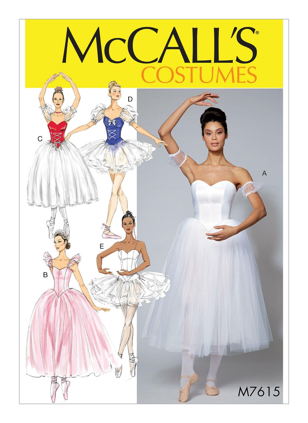 Sewing Pattern for Women's Ballet Costume, Boned Bodice Tops, Tulle