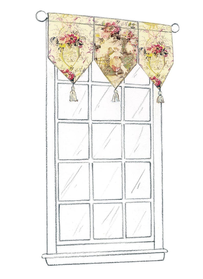 Sewing Pattern for Window Valances and Window Curtains, Panel Curtain ...