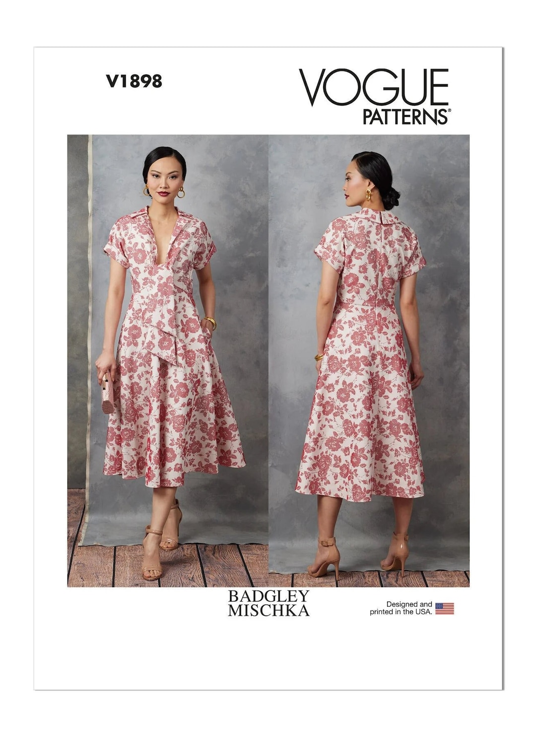Vogue Sewing Pattern for Women's Dress, Fit and Flare Dress, Midi Dress, V  Neck Dress, Summer Dress, Vogue 1898, Size 8-16 16-24, Uncut FF - Etsy