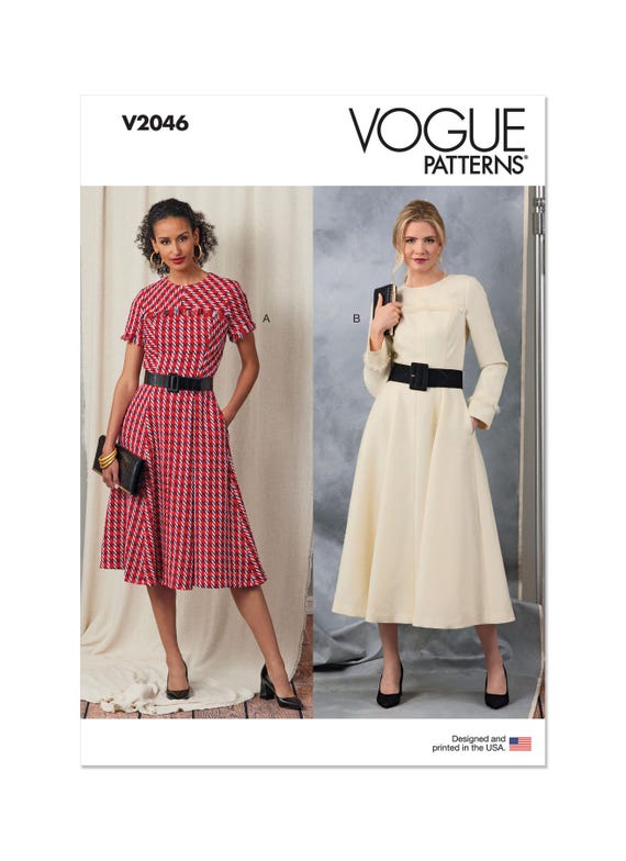 Vogue Pattern V2046 Misses Dress- Size D5 (4-6-8-10-12) Vogue Pattern V2046 Misses Dress- Size D5 (4-6-8-10-12)