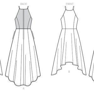 Easy Vogue Sewing Pattern for Women's Dress, Princess Seam Dress, High ...