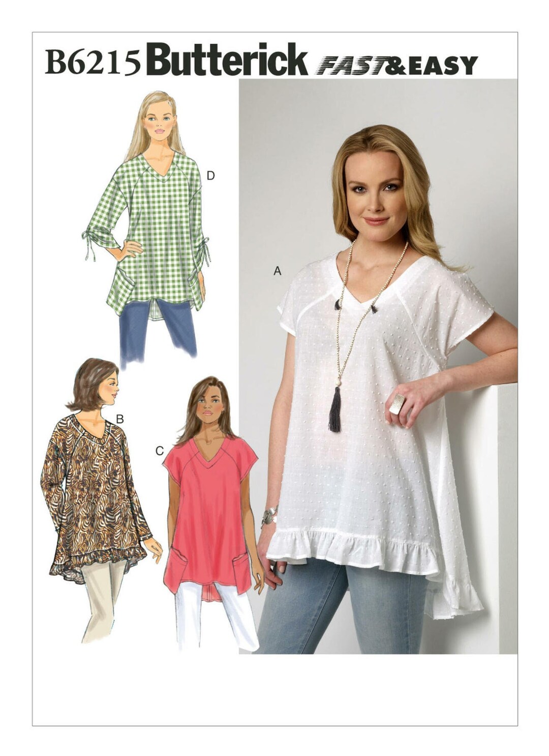 Easy Sewing Pattern for Women's Tops, Loose Fitting Tops, Pullover Tops ...