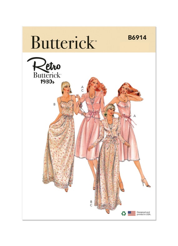 Easy Sewing Pattern for Womens Dress and Jacket, Maxi Dress, Cardigan Jacket, Camisole Dress, Size 6-14 16-24, Butterick 6914, Uncut FF