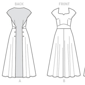 Sewing Pattern for Women's Dress, Vintage 50s Style Dress, Fit and ...