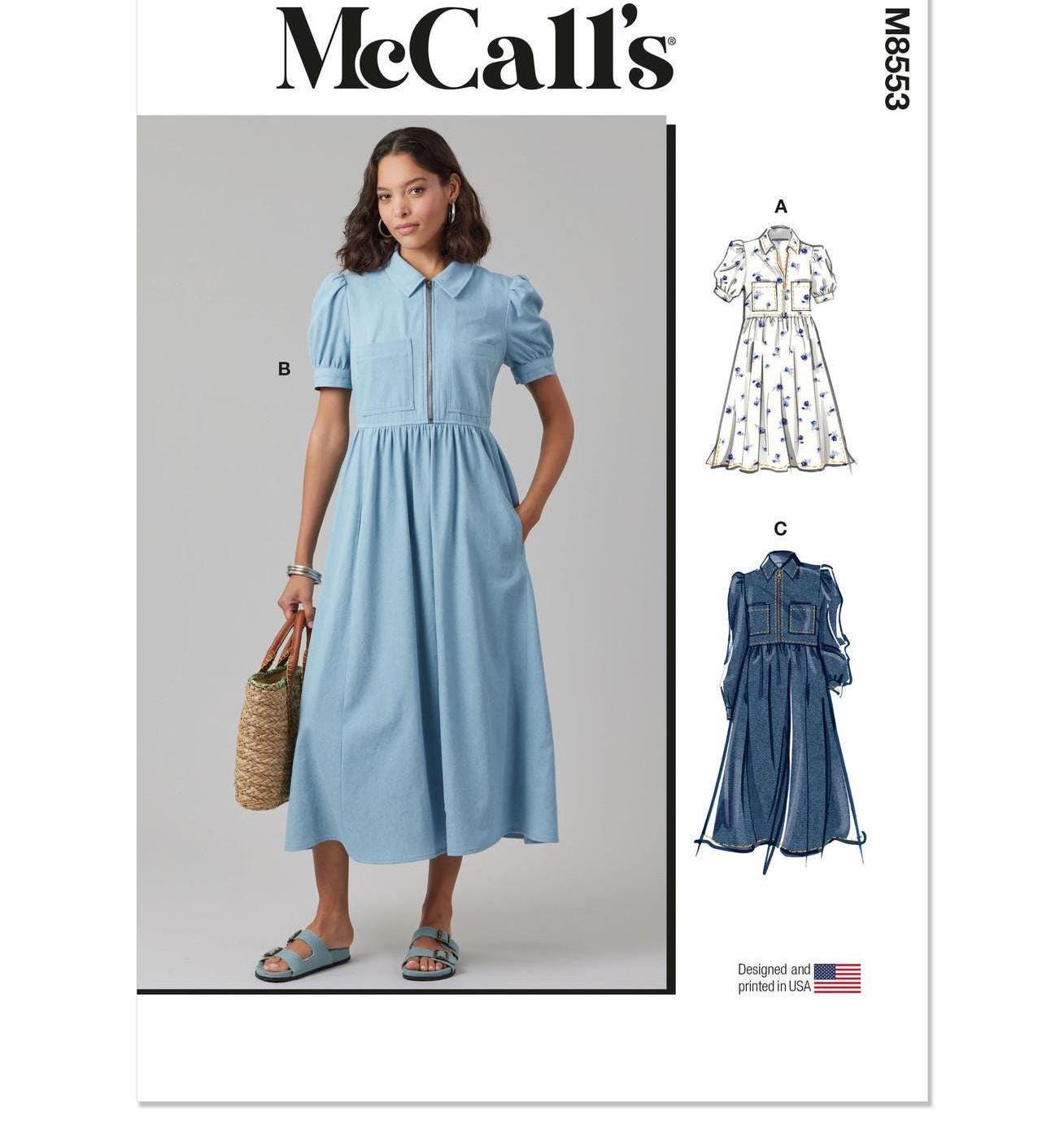 flared shirt dress pattern Kelly - Shirt Dress (PDF pattern) main image 1
