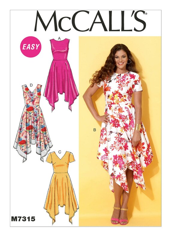 fit and flare handkerchief dress