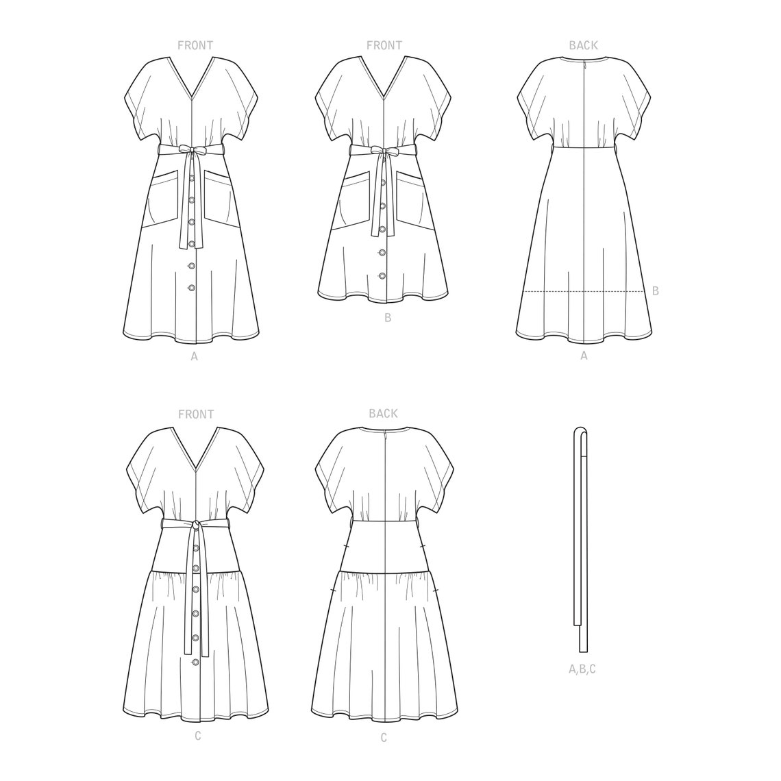 Sewing Pattern for Womens Dress Button Front Dress Summer Etsy
