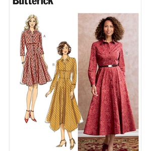 Easy Sewing Pattern for Womens Dress, Fit and Flare Dress, Button Front  Dress, Size 6-14 and 14-22, Butterick 6702, Uncut and FF - Etsy