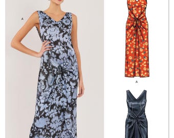 Sewing Pattern for Women's Dress, Maxi Dress, V Neck Dress, Summer Dress, Pullover Dress, Formal Dress, New Look 6821, Size 6-16, Uncut