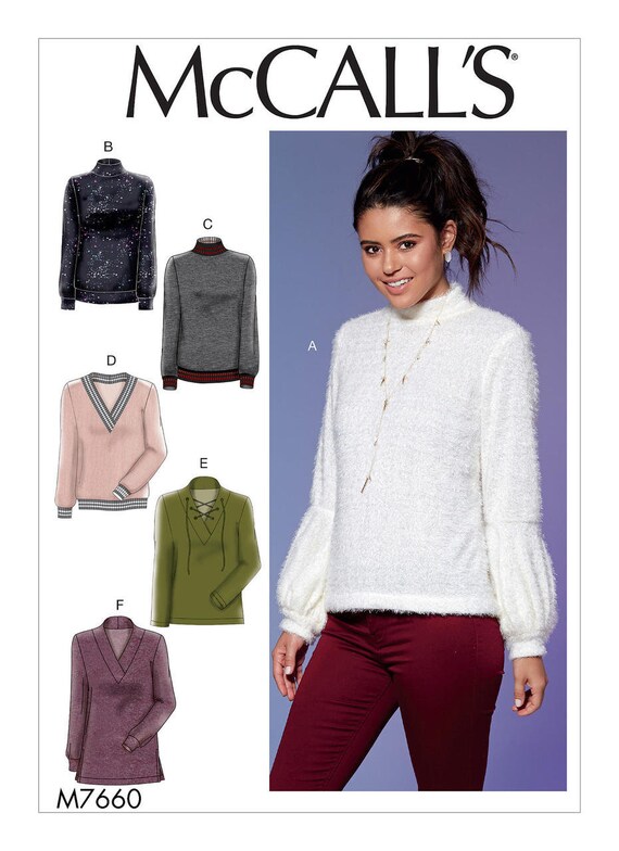 Easy Sewing Pattern for Womens Knit Tops Womens Sweater Long Etsy